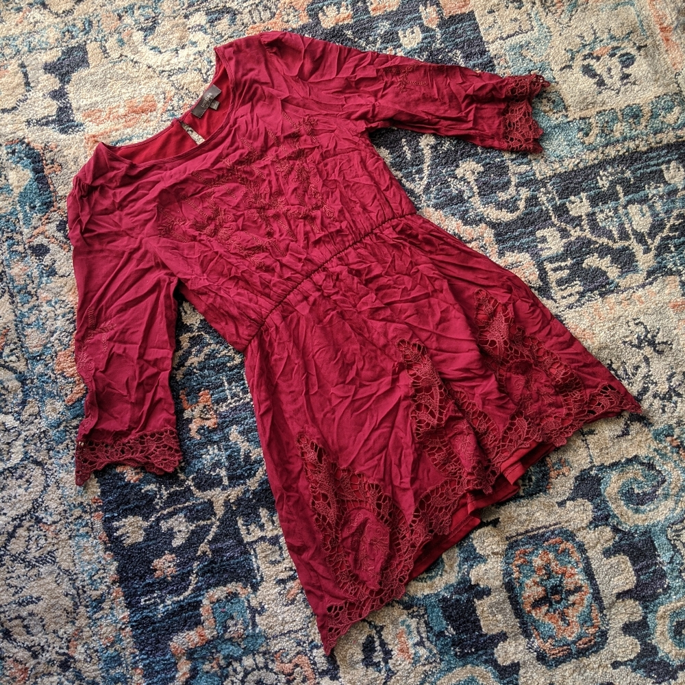 Marshals burgundy lace Dress